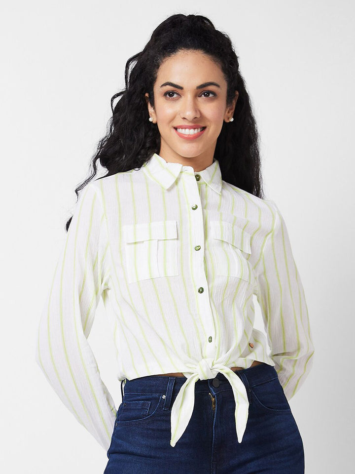 SPYKAR Women Opaque Striped Casual Shirt