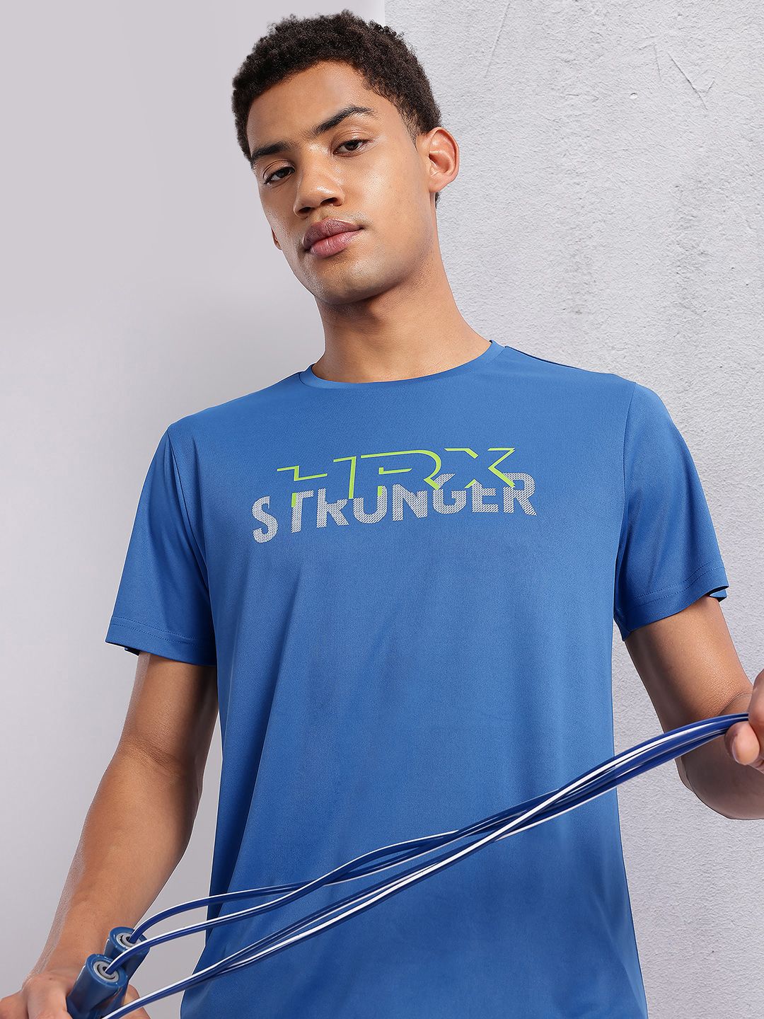 HRX by Hrithik Roshan Typography Printed Rapid-Dry Training T-shirt