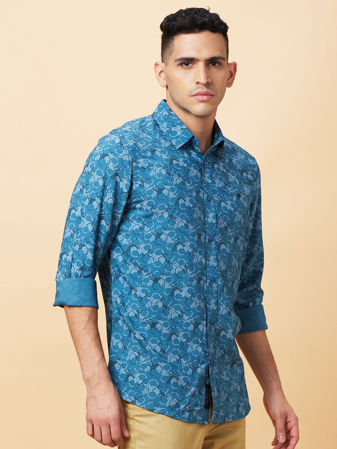 Being Human Men Slim Fit Floral Opaque Printed Casual Shirt
