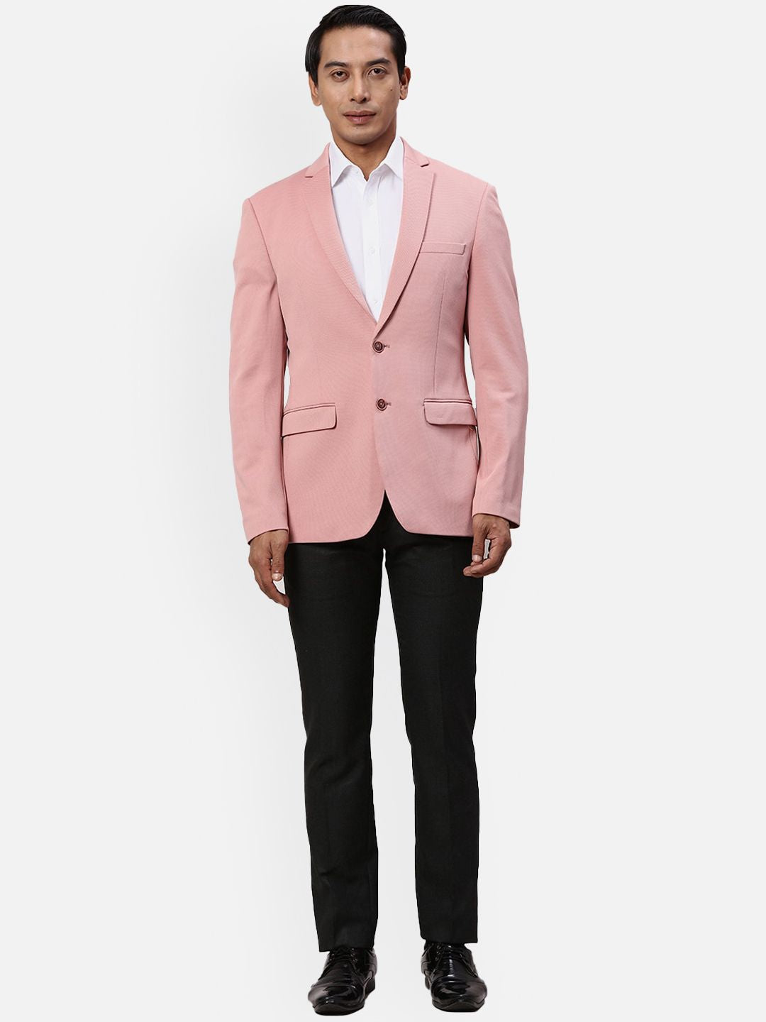 Park Avenue Self-Design Super Slim-Fit Notched Lapel Single Breasted Formal Blazer