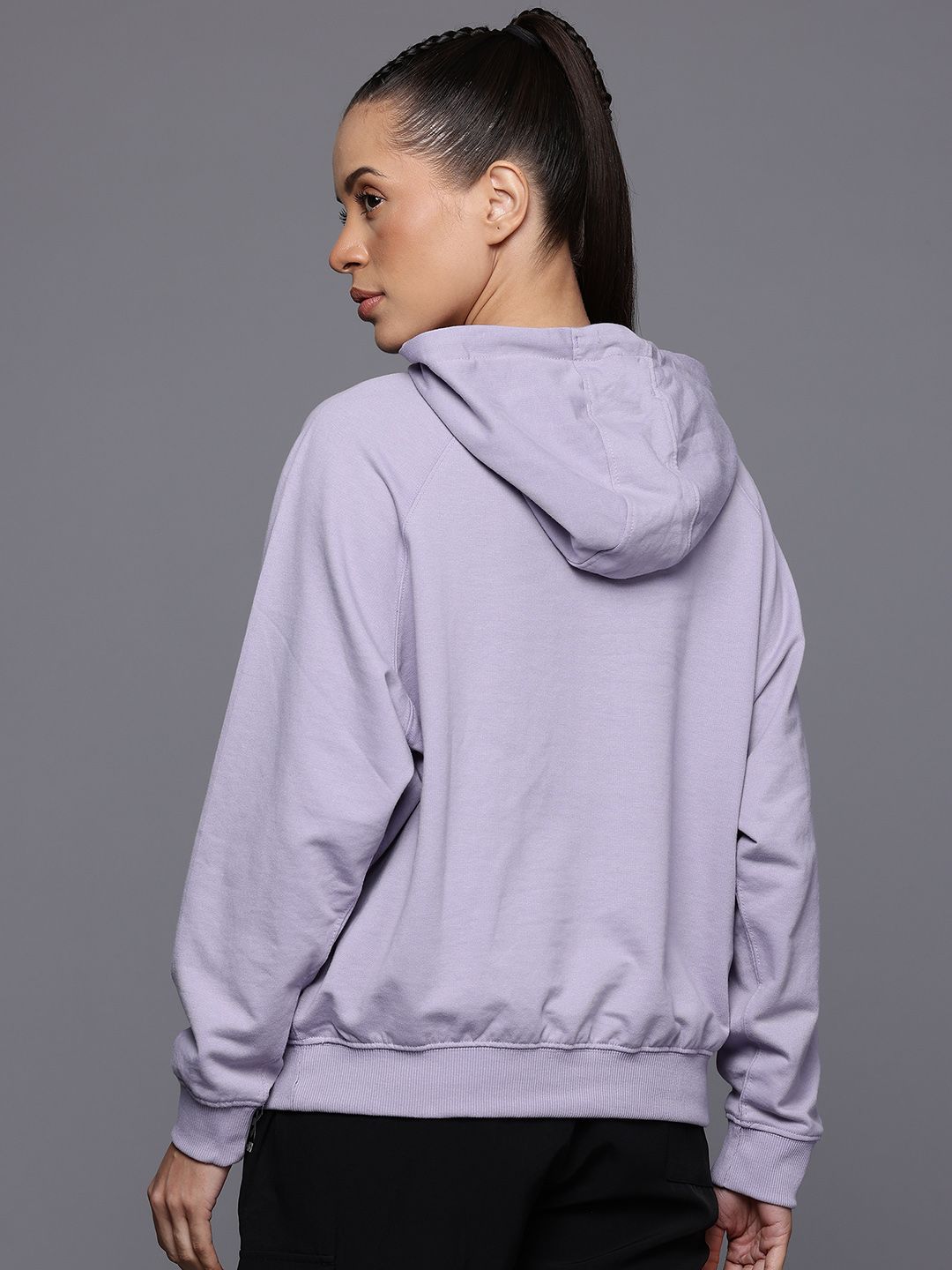 HRX by Hrithik Roshan Brand Logo Printed Hooded Sweatshirt