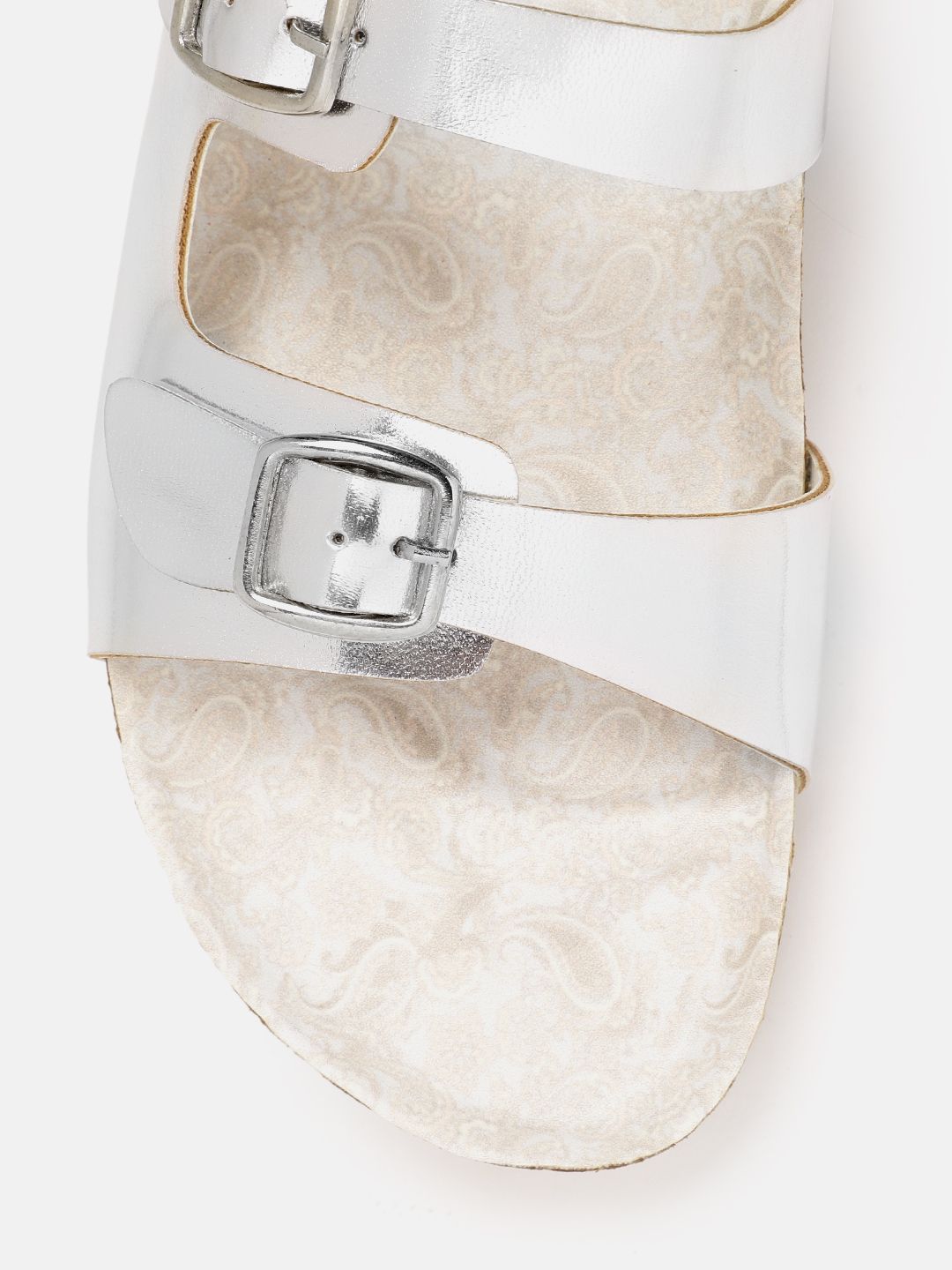 Lino Perros Women Open Toe Flats with Buckle Detail