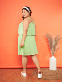 SASSAFRAS Curve Plus Size Crepe A-Line Dress