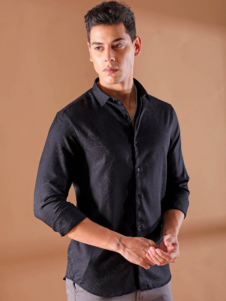 The Indian Garage Co Men Slim Fit Opaque Party Shirt