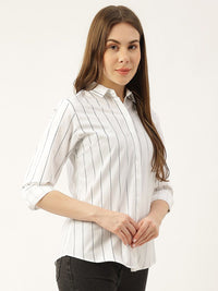 Hancock Vertical Striped Slim sesuai kemeja kapas tulen kasual