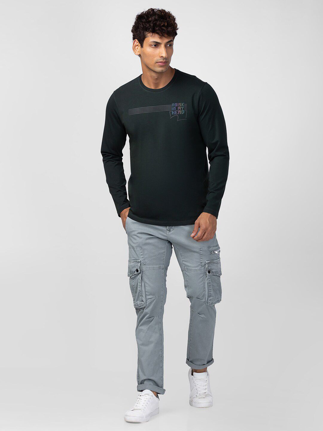 SPYKAR Men Printed Round Neck Slim Fit T-shirt