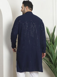 SOJANYA PLUS Kurta Lurus Kapas Sulam Bersulam Geometrik