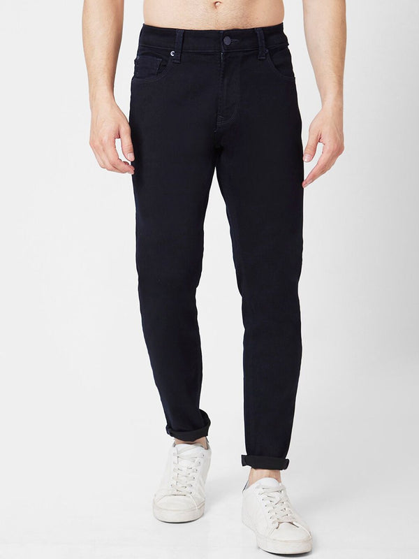 Spykar Men Kano Slim Fit Cotton Mid-Rise Clean Jeans Clean
