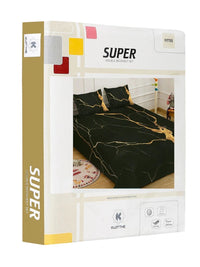 Moda Rapido X KLOTTHE Cadar King 400 TC Warna Hitam & Emas dengan 2 Sarung Bantal