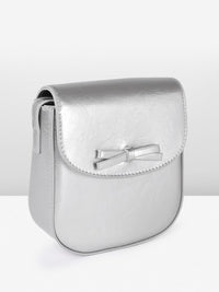 DressBerry Textured Structured Sling Bag with Bow Detail