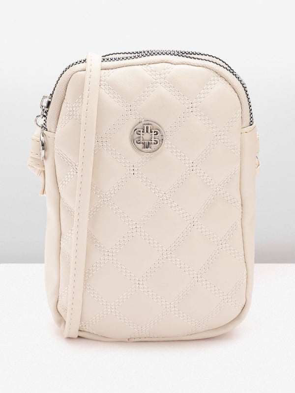 Lino Perros Structured Sling Bag with Quilted Detail