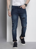 The Indian Garage Co Men Slim Fit Slash Knee Stretchable Jeans