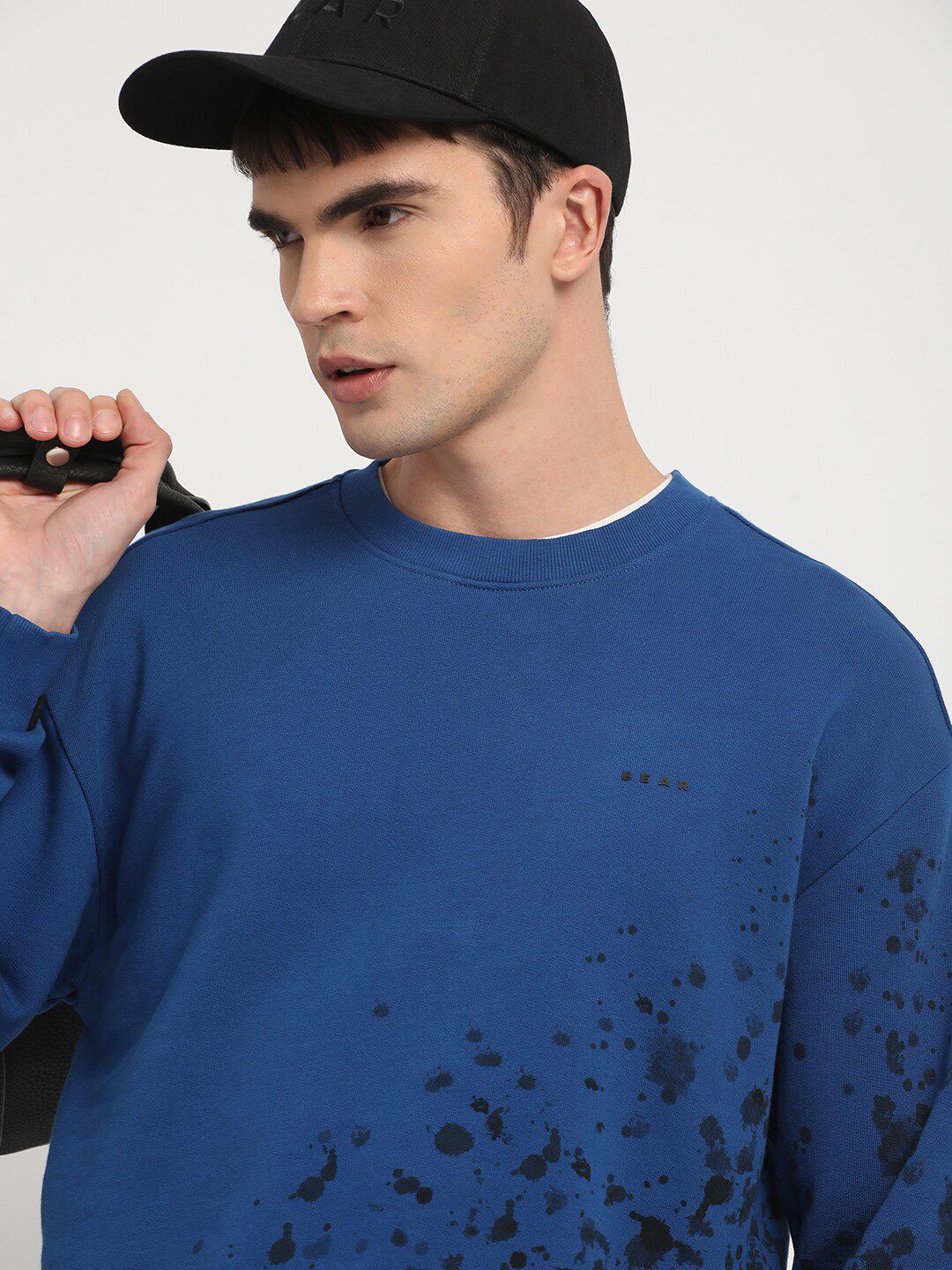 THE BEAR HOUSE Abstract Printed Terry Pure Cotton Pullover