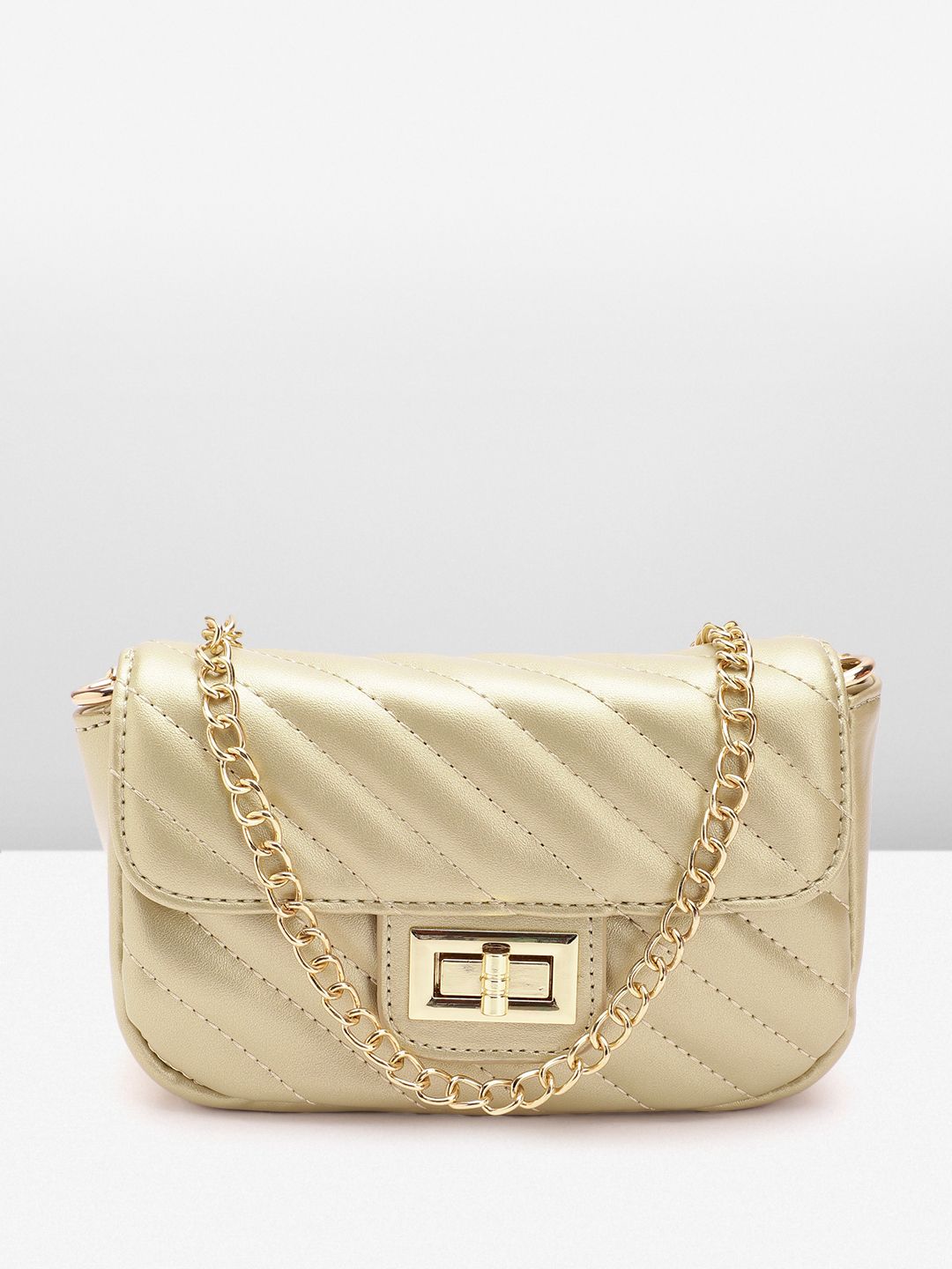 Lino Perros Structured Sling Bag with Quilted Detail
