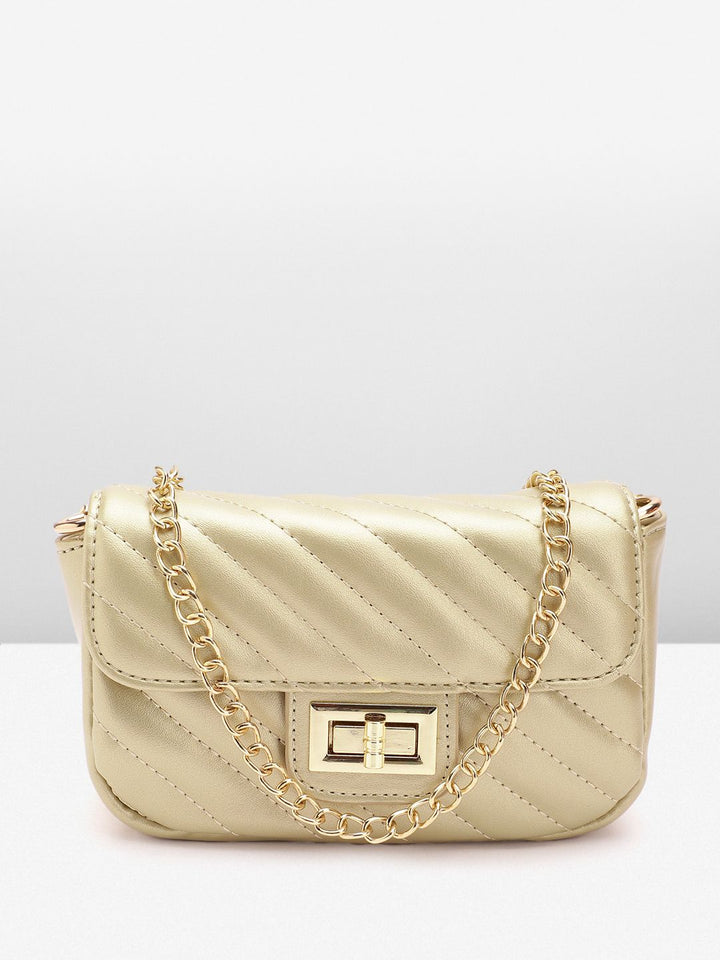 Lino Perros Structured Sling Bag with Quilted Detail