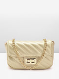 Lino Perros Structured Sling Bag with Quilted Detail