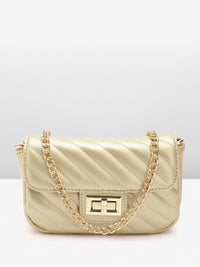 Lino Perros Structured Sling Bag with Quilted Detail