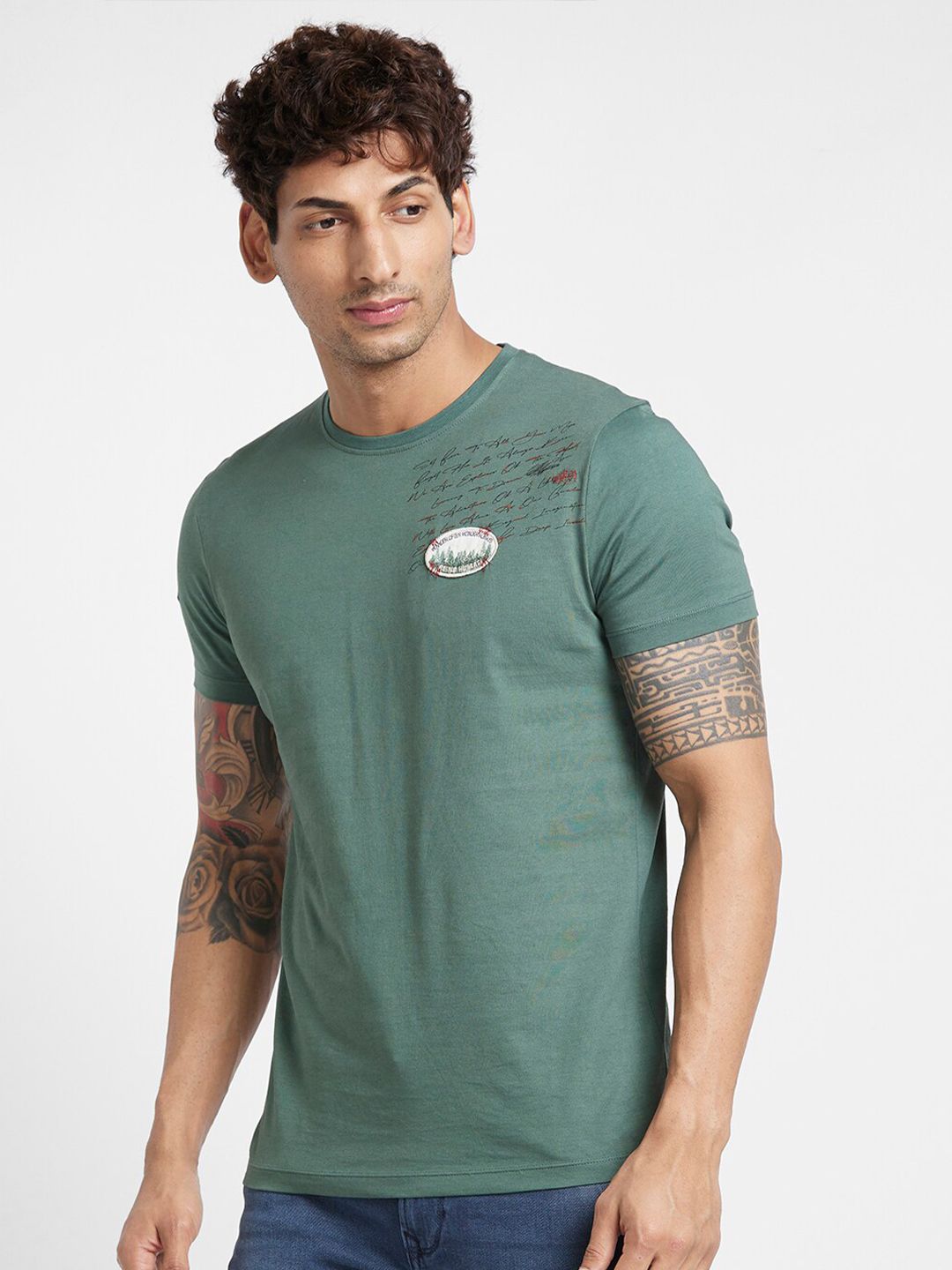Being Human Typography Printed Regular Fit T-shirt