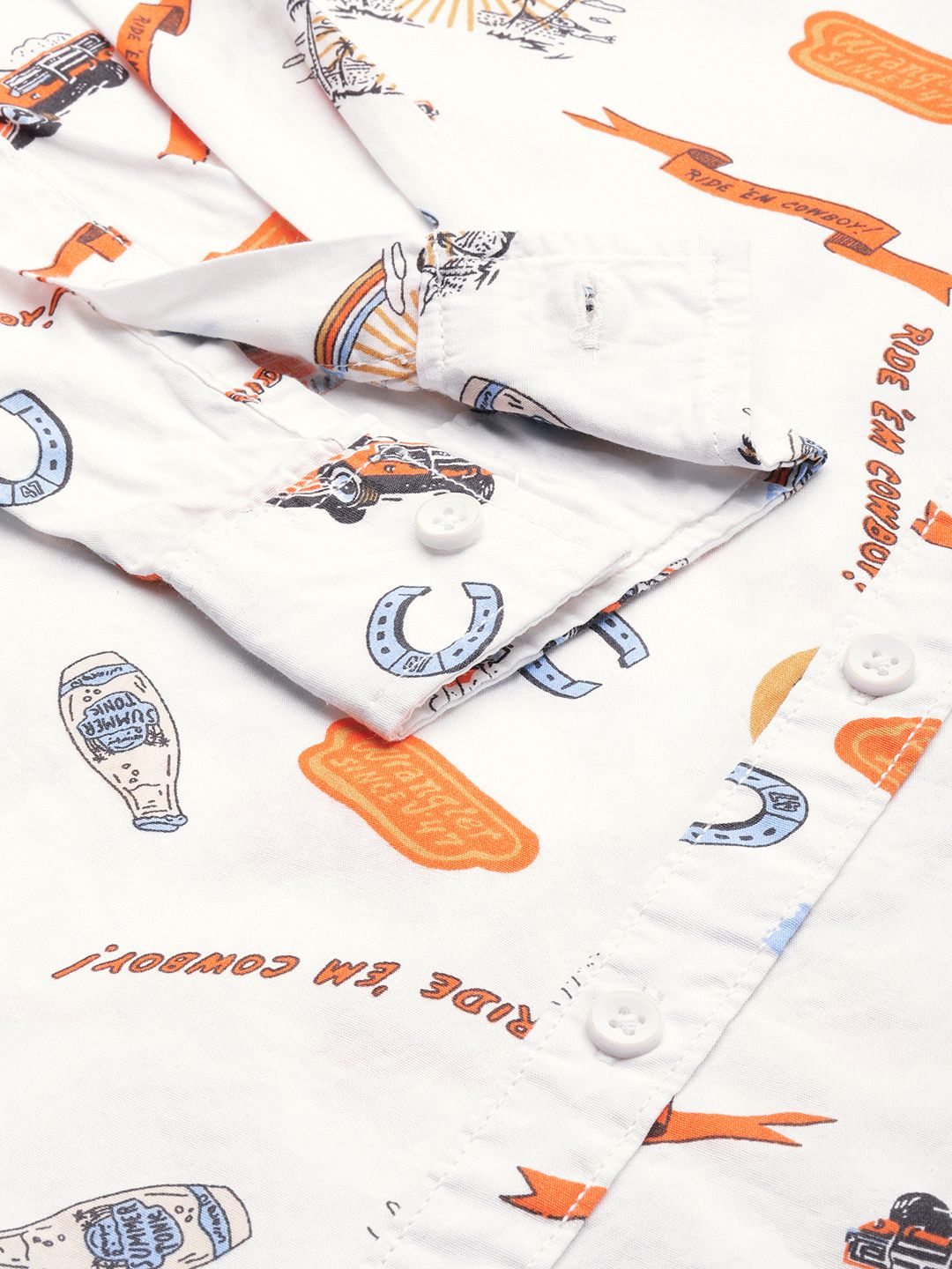 The Indian Garage Co Men Printed Pure Cotton Casual Shirt