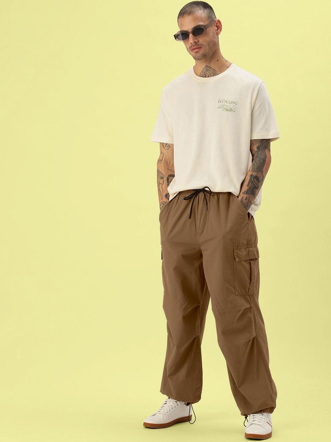 Bene Kleed Unisex Grey Payung Parasut Fit Cotton Cargos seluar