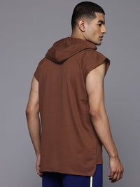 HRX by Hrithik Roshan Brand Logo Print Hooded Training Sweatshirt