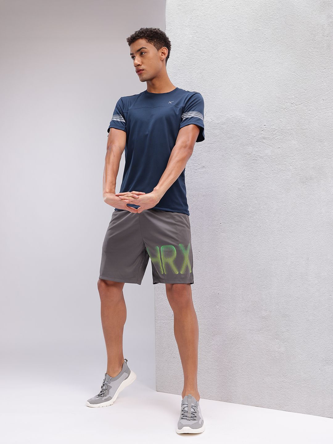HRX by Hrithik Roshan Men Typography Print Rapid-Dry Training Shorts