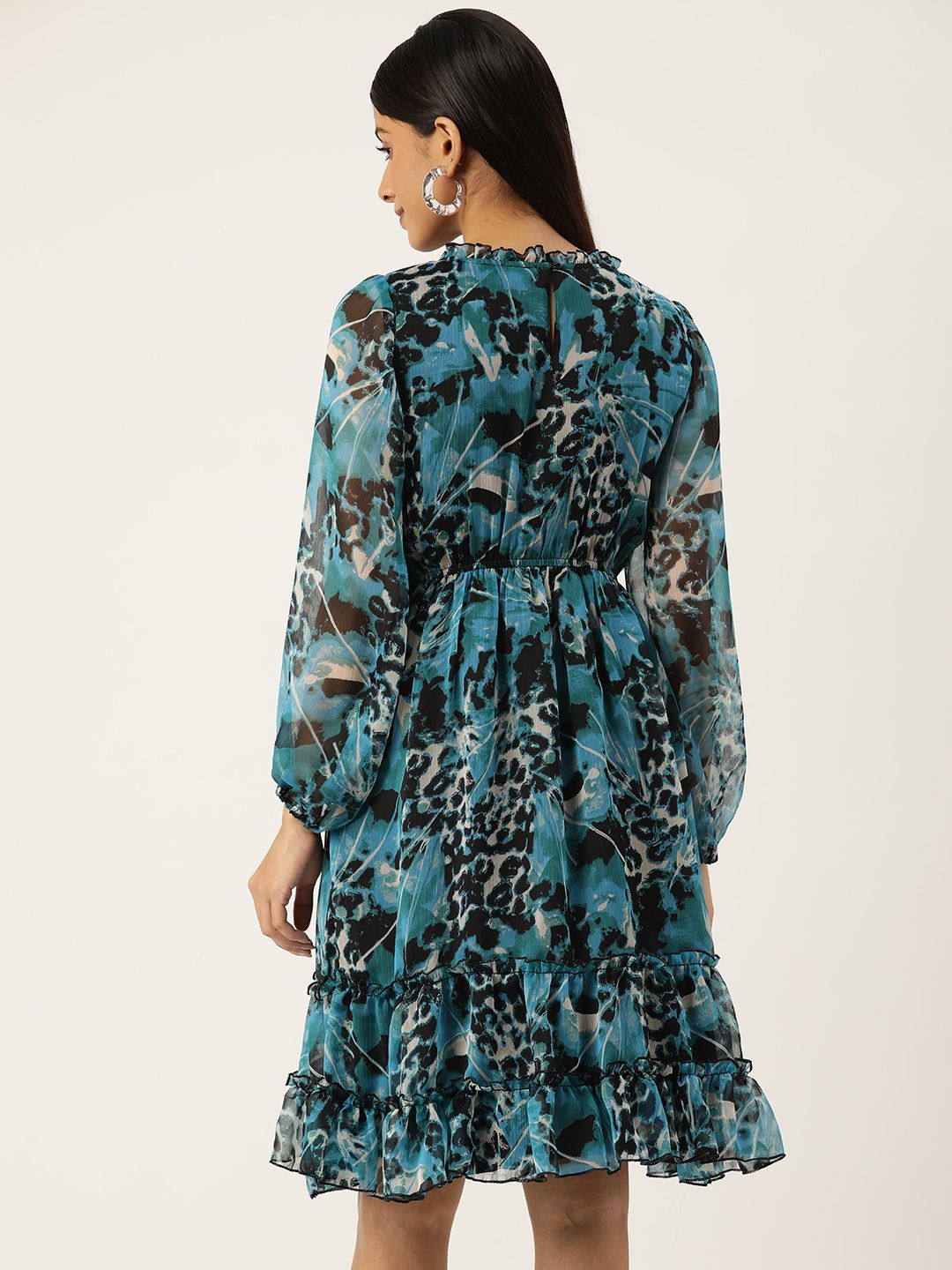 Antheaa Woman Smocked Tiered Dress