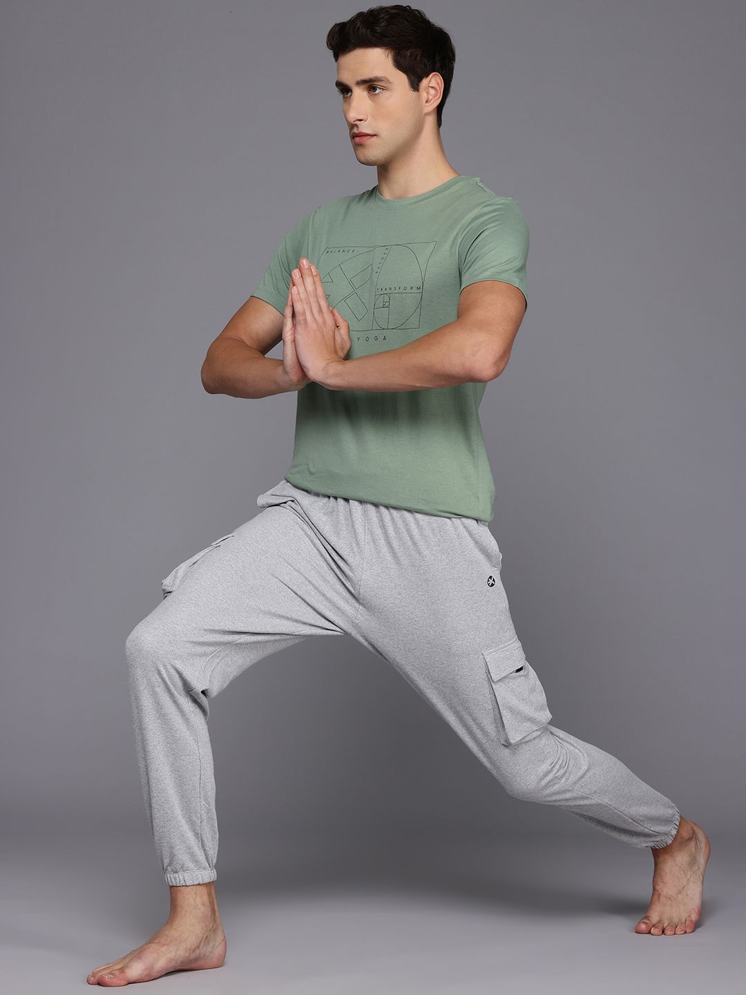 HRX by Hrithik Roshan Printed Pure Cotton Yoga T-shirt