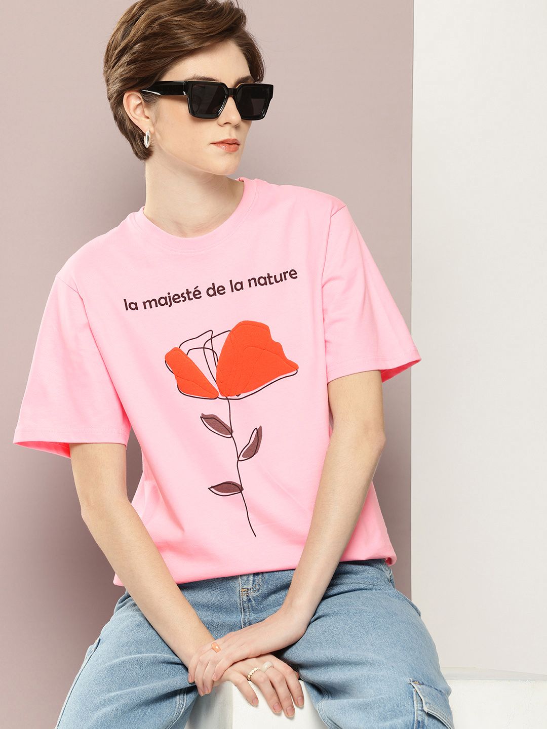 DILLINGER Printed Oversized Pure Cotton T-shirt