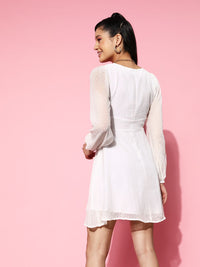 Berrylush Georgette Empire Mini Dress