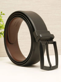 Teakwood Leathers Men Textured Leather Reversible Belt