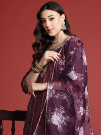 Anouk Women Embroidered Zari Kurta with Sharara & Dupatta