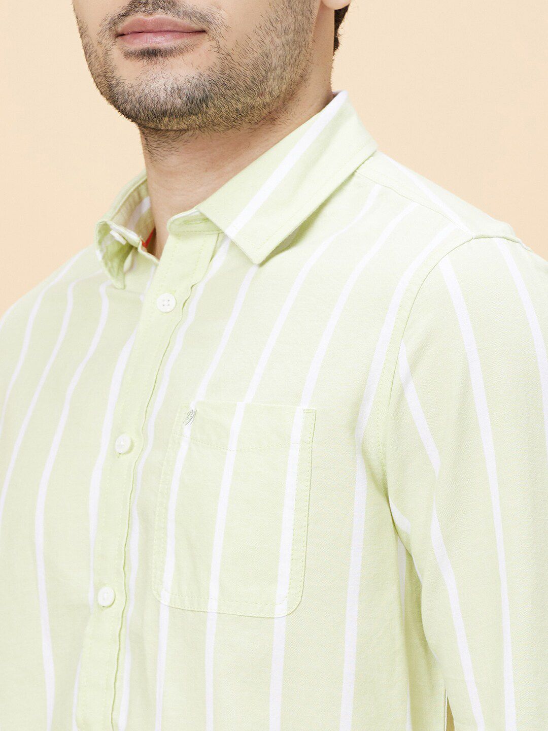 Being Human Slim Fit Striped Opaque Cotton Checked Casual Shirt