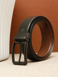 Teakwood Leathers Men Textured Leather Reversible Formal Belt