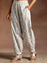 Libas Floral Printed High Slit Pure Cotton Kurta with Salwar & Dupatta