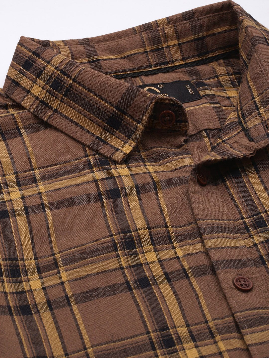Being Human Pure Cotton Slim Fit Checked Casual Shirt