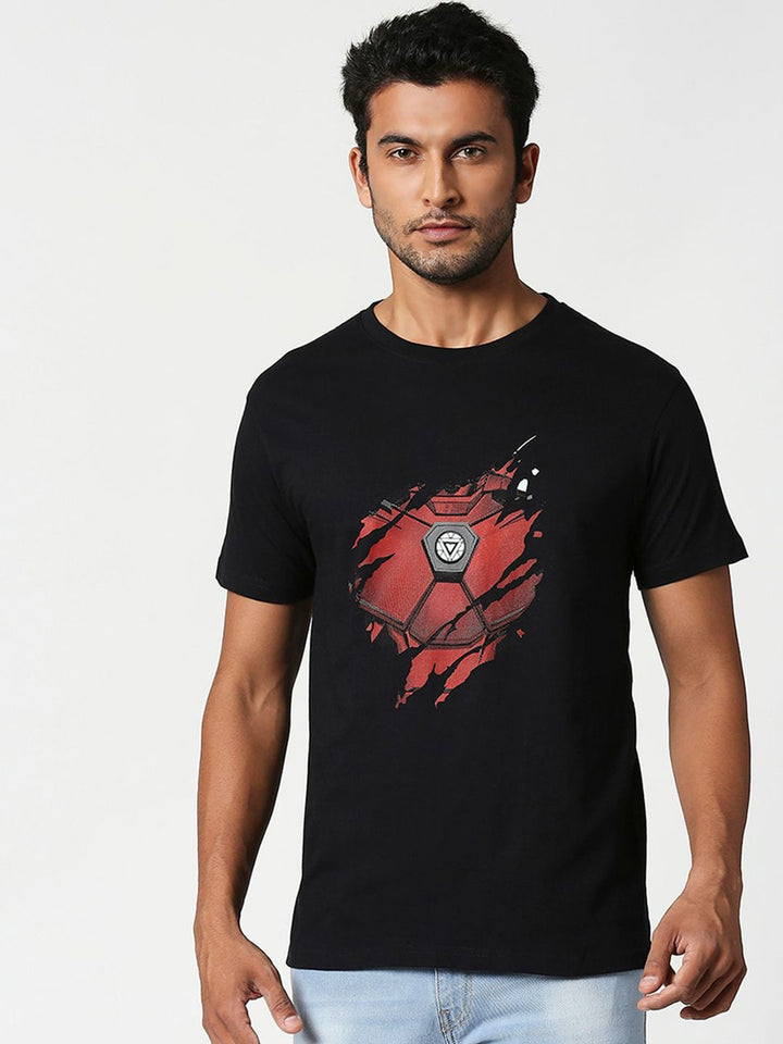 Bewakoof Official Marvel Merchandise Iron Man Of War Graphic Printed Pure Cotton T-Shirt