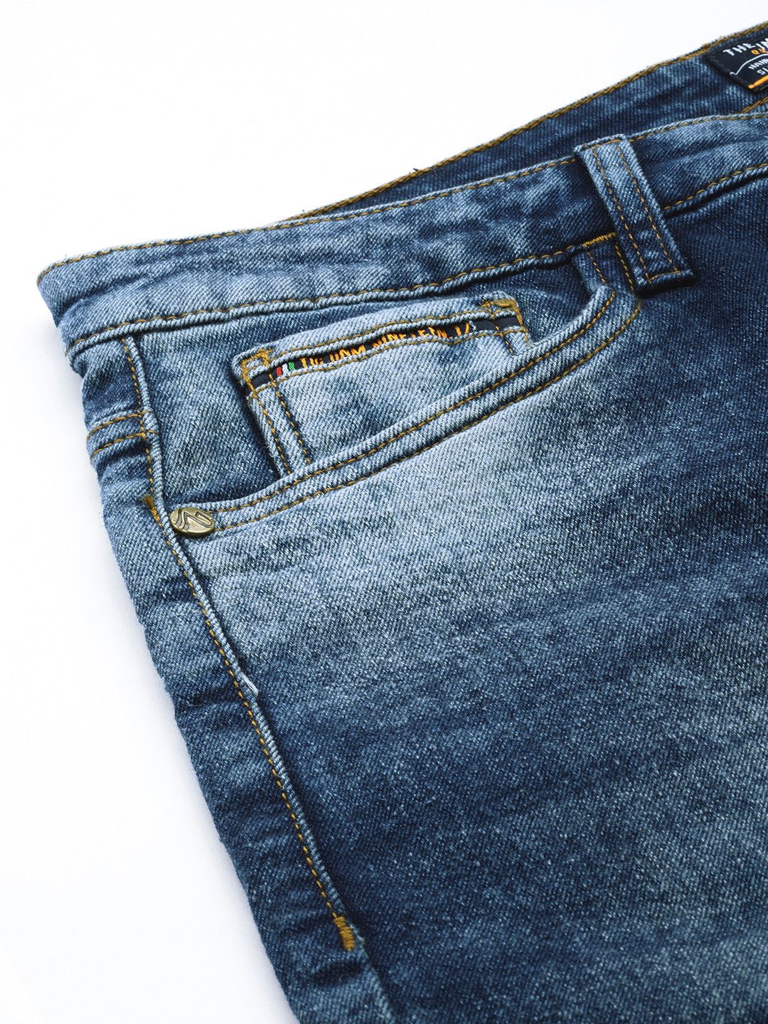 The Indian Garage Co Men Slim Fit Light Fade Stretchable Jeans