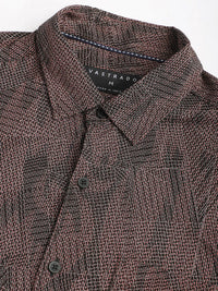 VASTRADO Men Classic Slim Fit Opaque Printed Casual Shirt