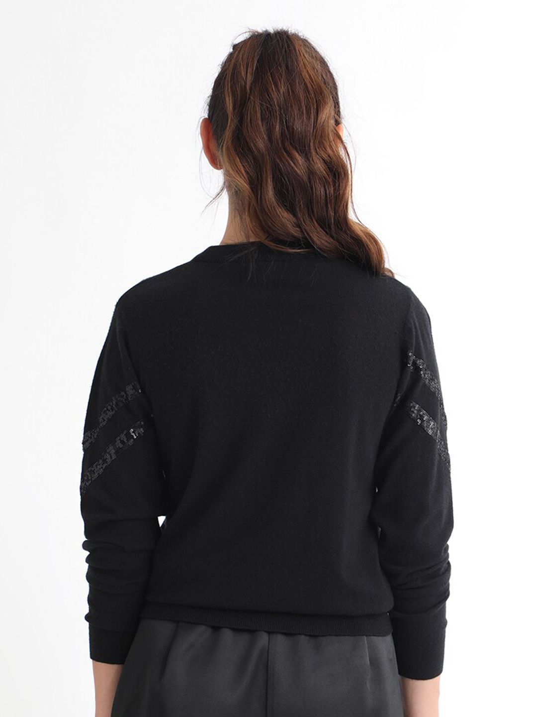 RAREISM Embellished Sequined Pullover Sweater