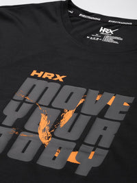 HRX by Hrithik Roshan Typography Printed Rapid-Dry Antimicrobial Training T-shirt