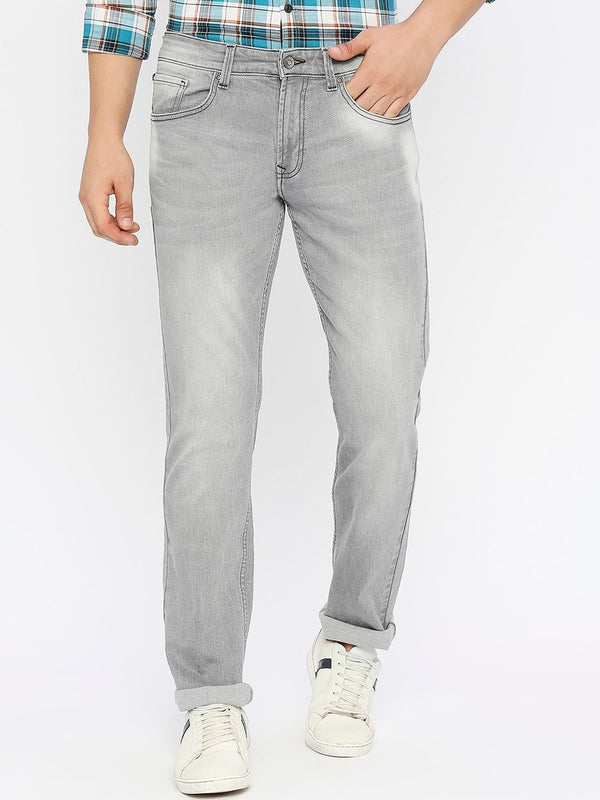 SPYKAR Men Relaxed Fit Heavy Fade Clean Look Whiskers Stretchable Jeans