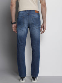 The Indian Garage Co Men Straight Fit Light Fade Stretchable Jeans