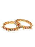 Set PANASH 2 Gelang Bertali Berlian & Manik Amerika Bersalut Emas