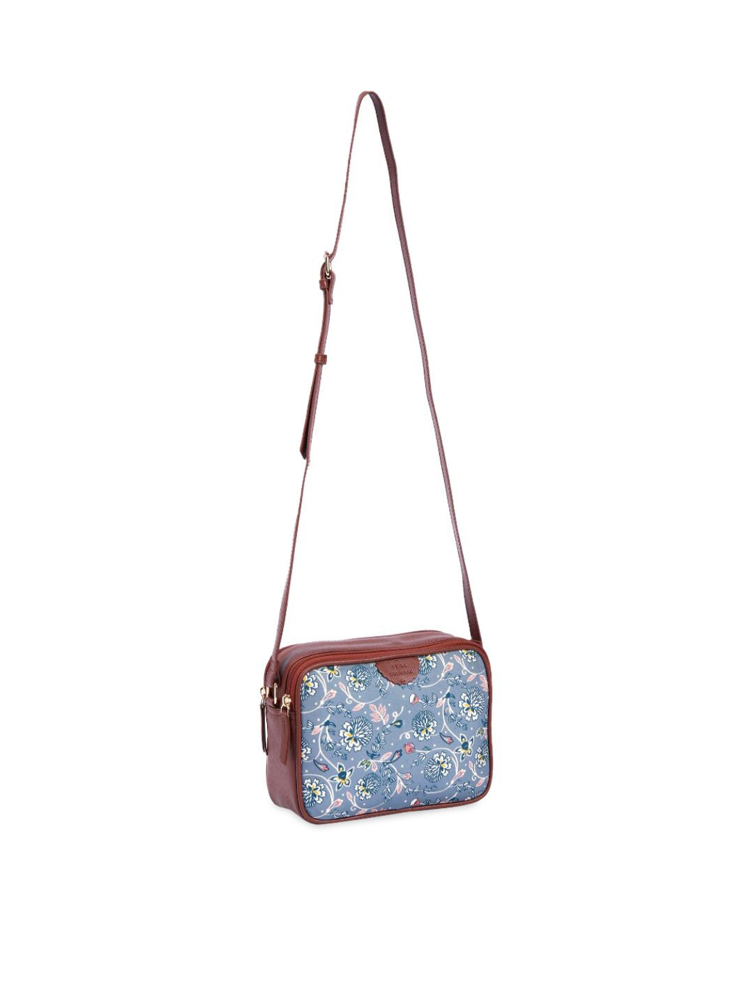 TEAL BY CHUMBAK Floral Printed Structured Sling Bag