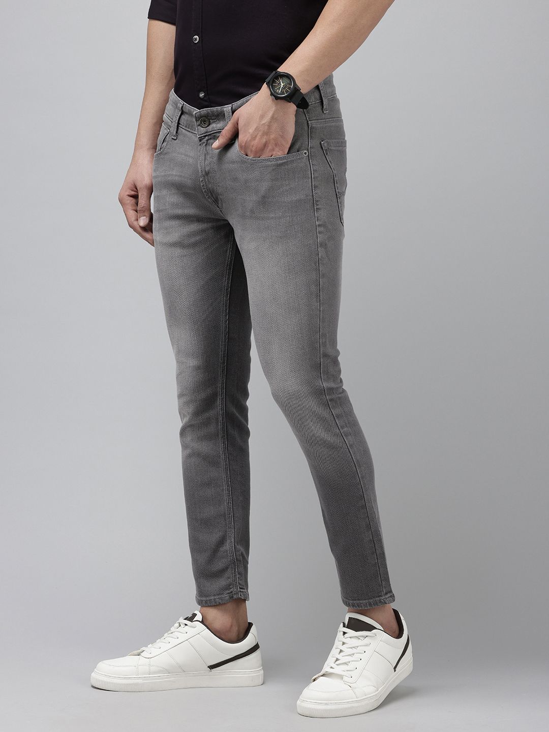 SPYKAR Men Kano Slim Fit Light Fade Stretchable Jeans