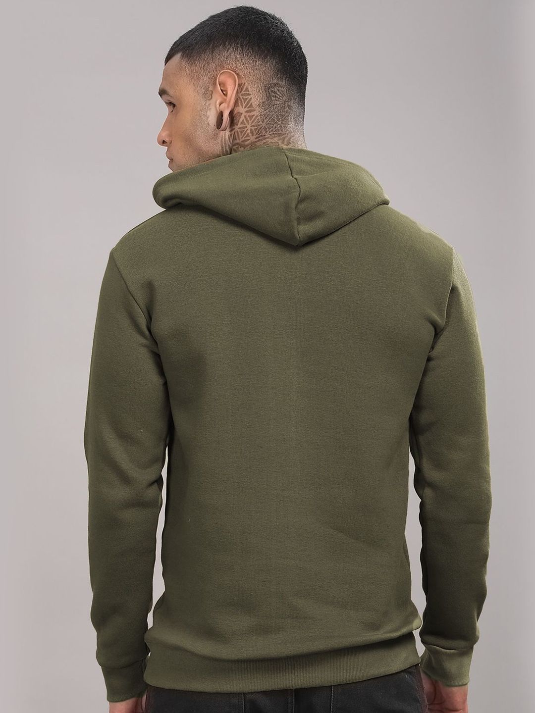 ADRO Men Graphic Printed Hooded Pullover Sweatshirt