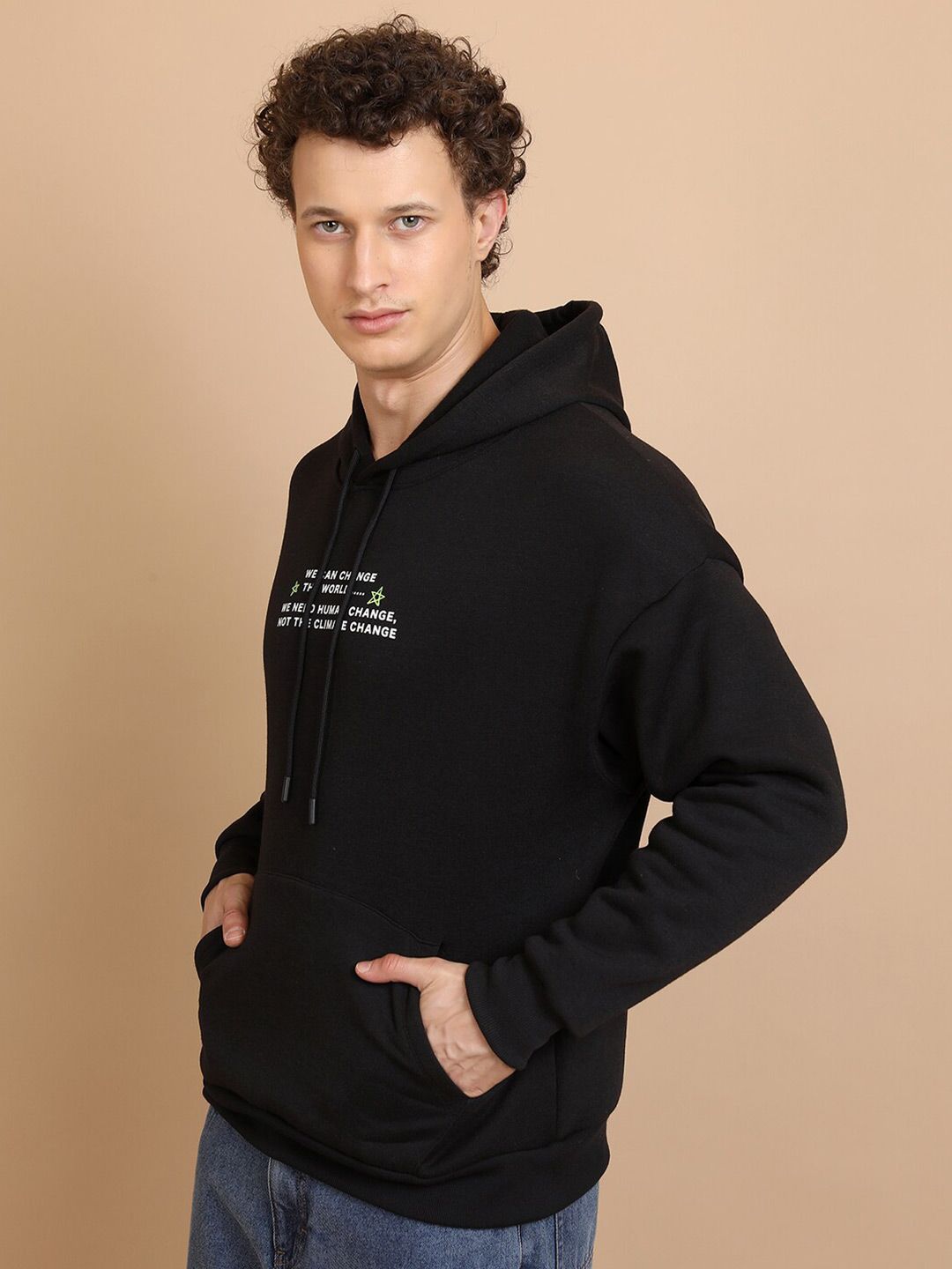 HIGHLANDER Graphic Printed Hooded Relaxed Fit Sweatshirt
