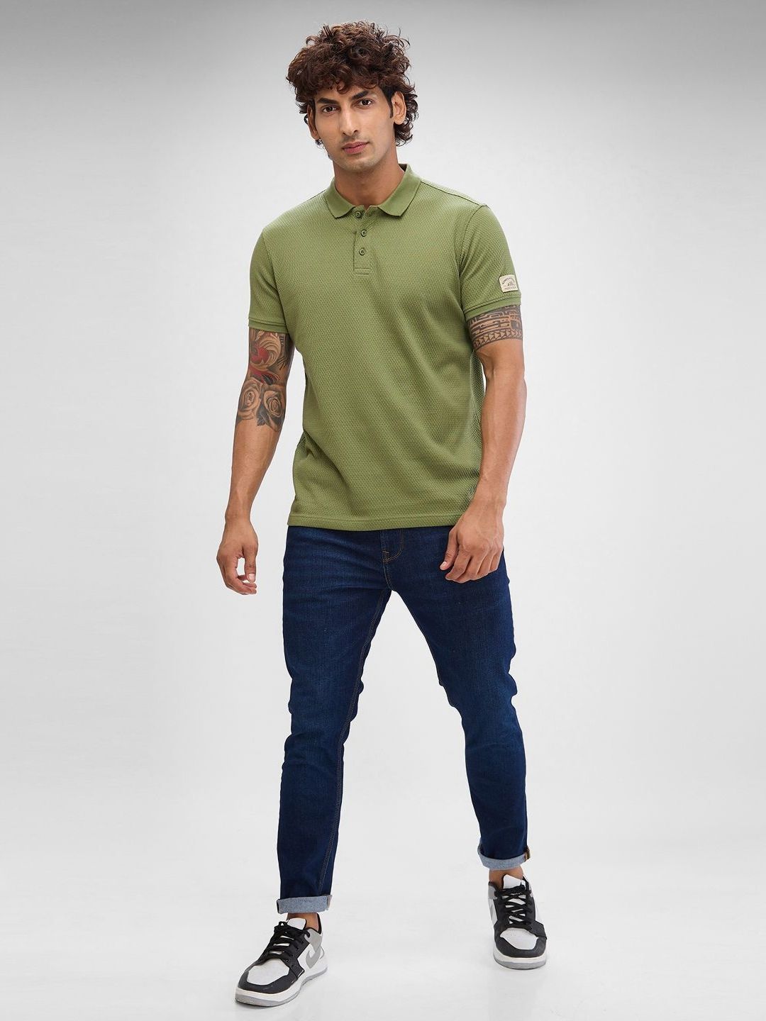 SPYKAR Men Polo Collar Solid Slim Fit T-shirt
