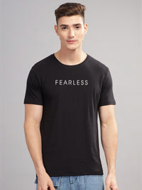 ADRO Men Typography Raw Edge T-shirt